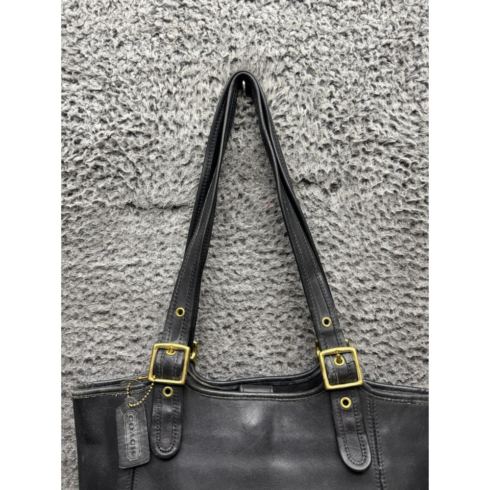 Vintage 90's Women's Coach Legacy Leather Shopper Tote Shoulder Bag Black - Picture 4 of 16